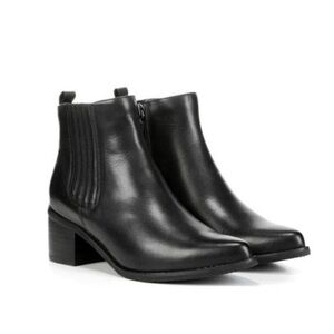 Blondo Black Leather Ankle Boots booties Waterproof
